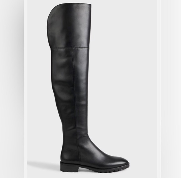 Stunning Stuart Weitzman Amber black Thigh-High Leather over the knee Boots 9.5 - Picture 6 of 7